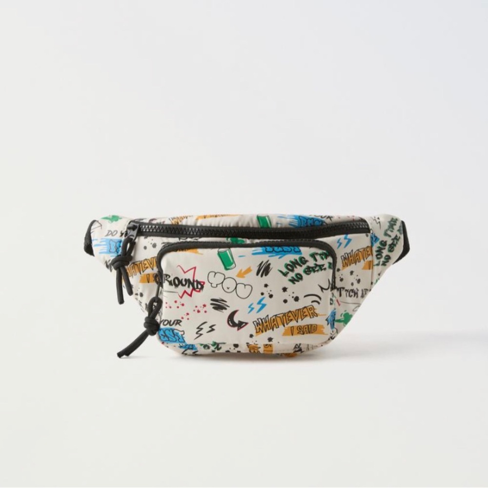 Zara graffiti belt bag